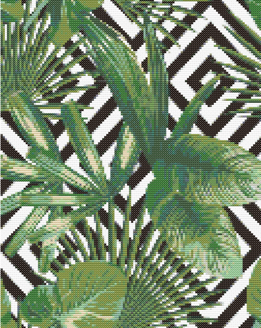 Exotic Jungle Palm Leaf - Diamond Painting Kit