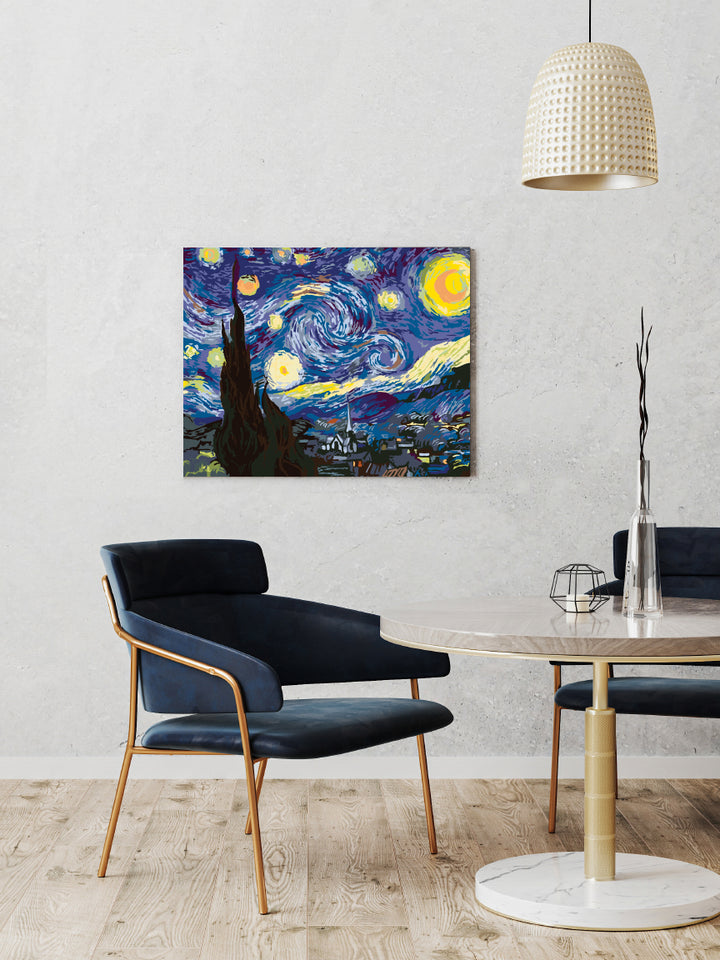 The Starry Night by Vincent Van Gogh - Paint-by-Numbers Kit