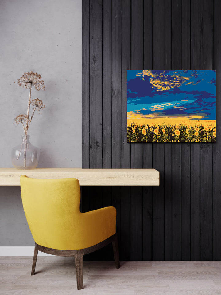 Sunflower Field - Paint-by-Numbers Kit