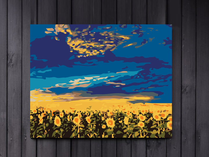 Sunflower Field - Paint-by-Numbers Kit