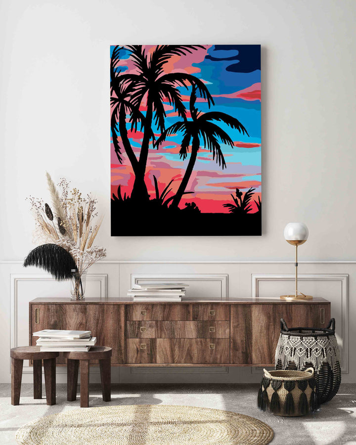 Palms at Sunset - Paint-by-Numbers Kit