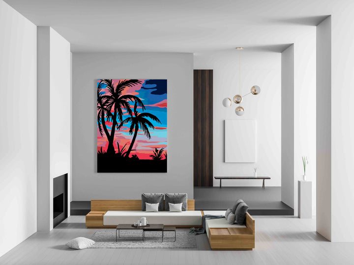 Palms at Sunset - Paint-by-Numbers Kit