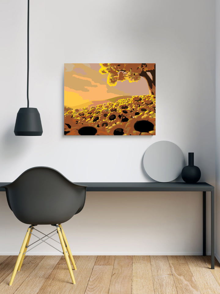 Field of Beautiful Sunflowers - Paint-by-Numbers Kit