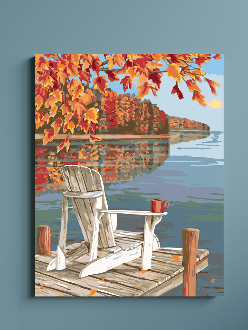 Wood Path Lake - Paint-by-Numbers Kit